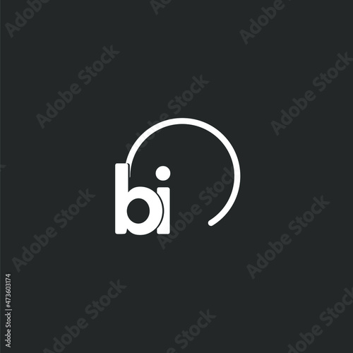 BI initial logo with rounded circle