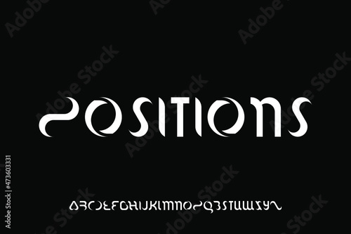alphabet font vector set
