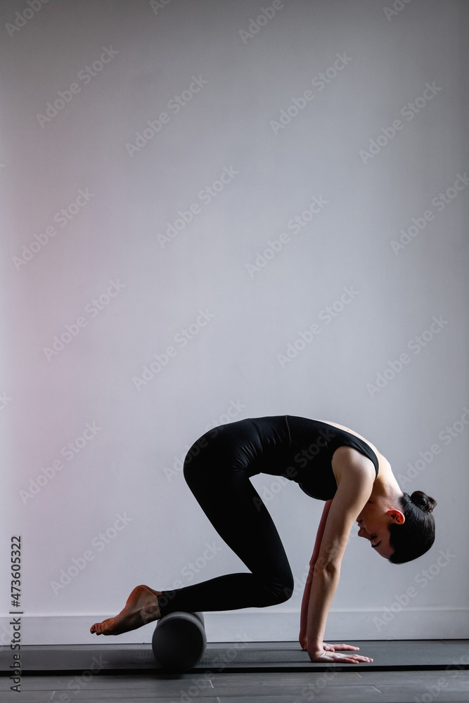 fit woman train with the foam roaller widely known as a rehab tool designed to smooth out fascia fit woman train with the foam roaller widely known as a rehab tool designed to smooth out fascia