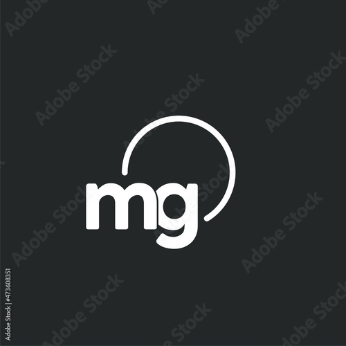 MG initial logo with rounded circle