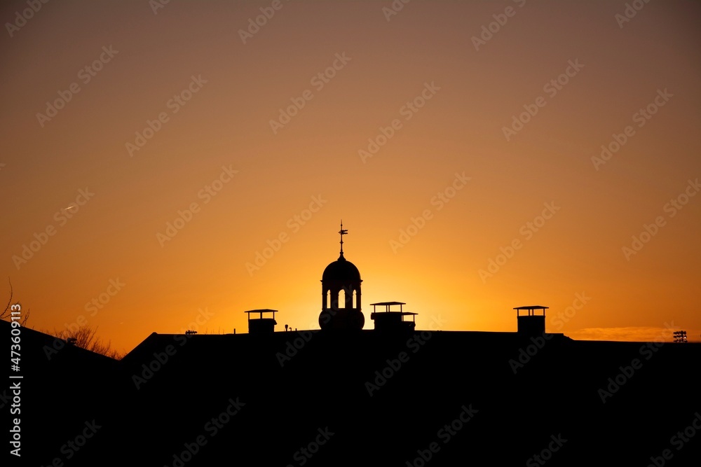 silhouette of the cathedral