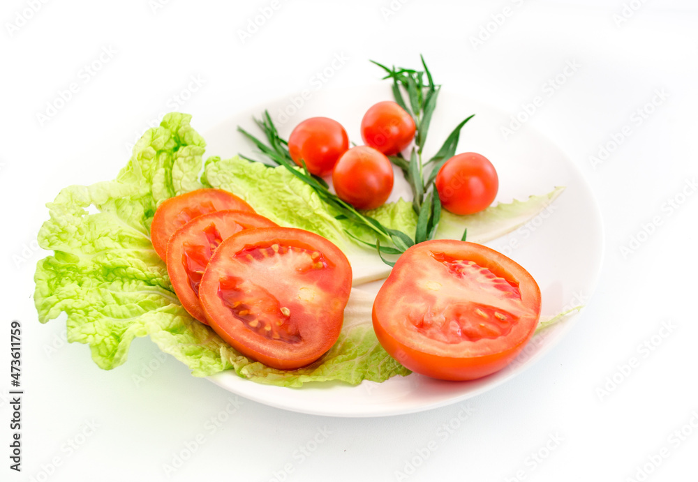 Fresh vegetable salad with tomato Fresh vegetable salad with tomato