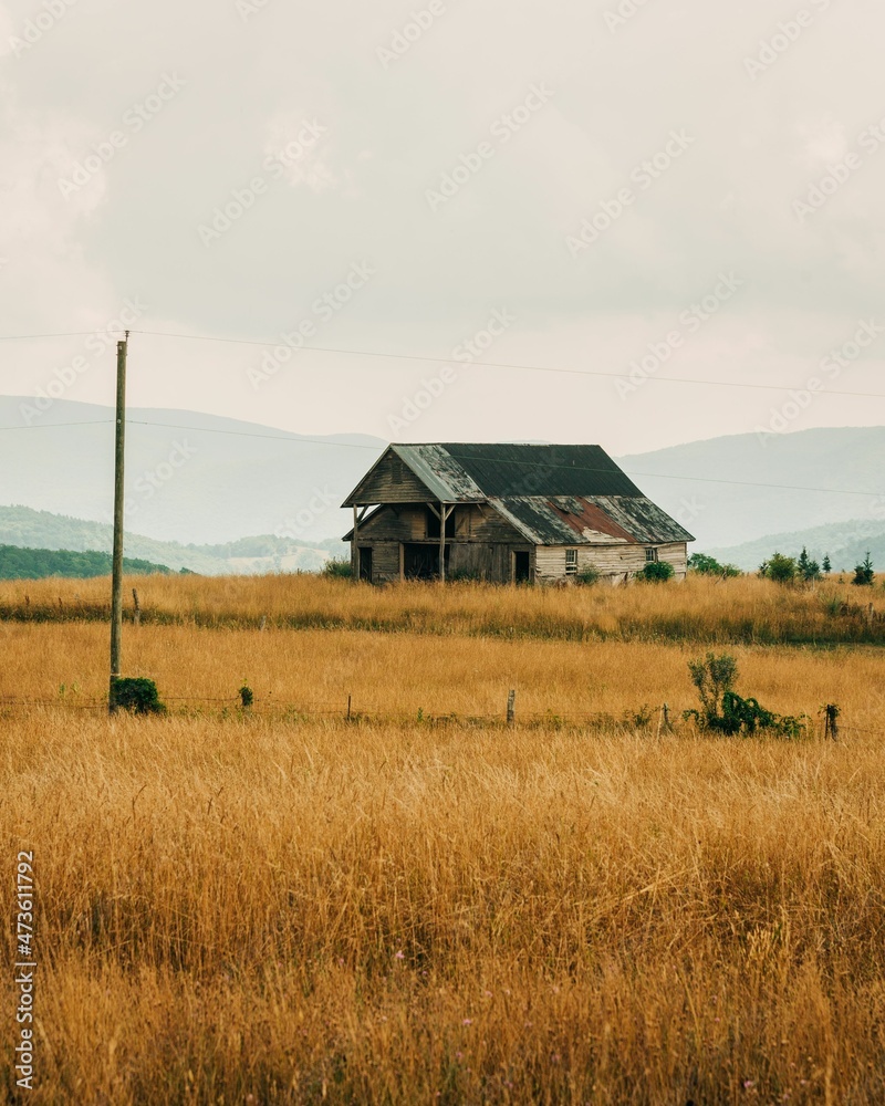 Abandoned house and fields along the Blue Ridge Parkway in Virginia Abandoned house and fields along the Blue Ridge Parkway in Virginia