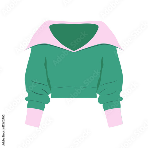 Winter clothes, accessories set. Warm clothes collection. Jackets, hats and scarves, etc. Colorful illustration.