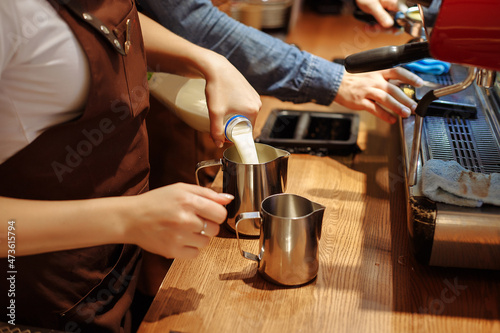 bartender pouring coffee