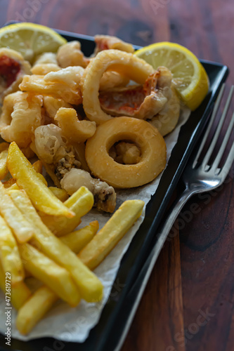 fish and chips with fries