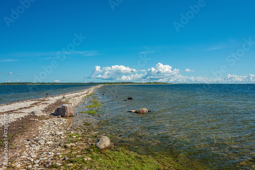 Beautiful Landscape scenery at Sääretirp, Kassari küla, Hiiumaa vald, Hiiu maakond, Estonia. This unusual name marks the location of a unique headland. photo