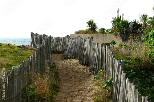A small path on the french west coast. Brittany  Batz-sur-mer  France  the 3rd December 2021.