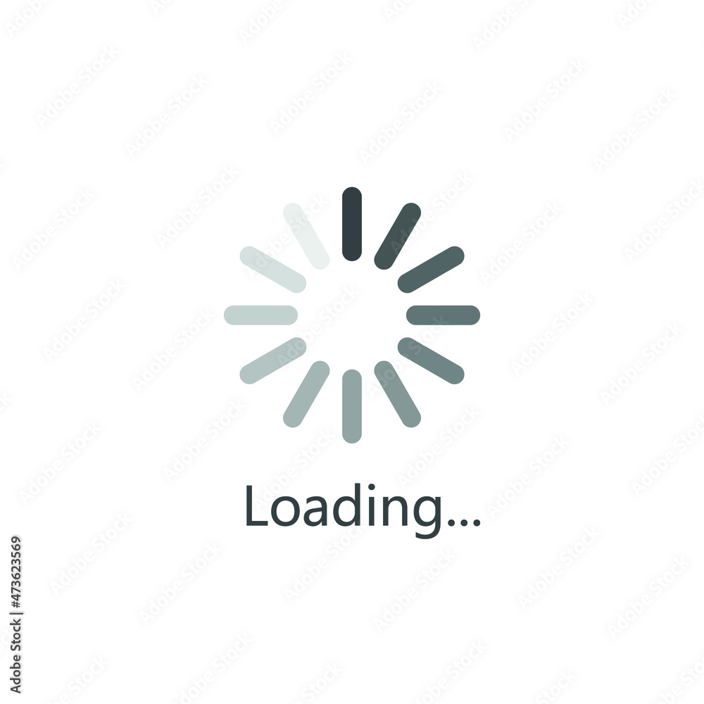 Loading icon. Download sign. Data load. Isolated vector illustration on white background.