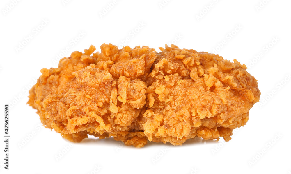 Crispy fried chicken isolated on white background. Crispy fried chicken isolated on white background.
