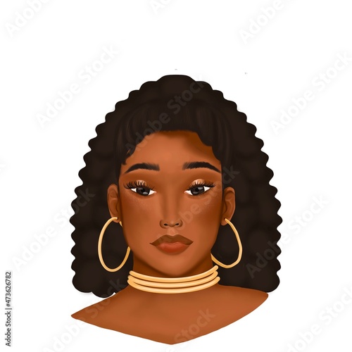 Canvas Print Black Woman Hairstyles Afro