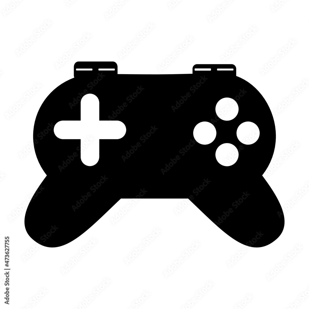 Black and white game icon. simple and attractive icon Black and white game icon. simple and attractive icon