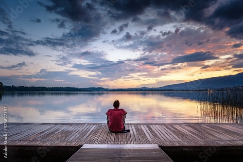 person on the pier