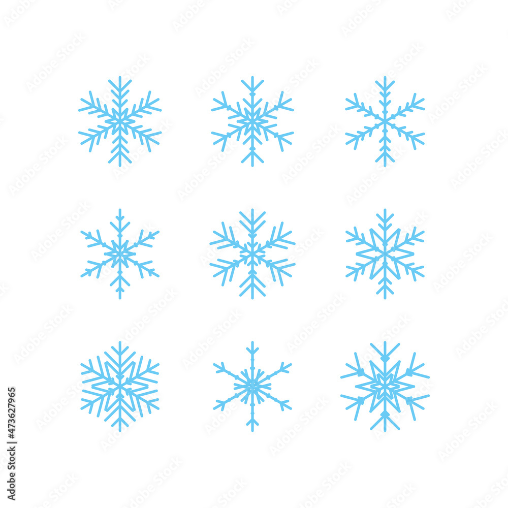 Big set of snowflakes for christmas design, vector illustration Big set of snowflakes for christmas design, vector illustration