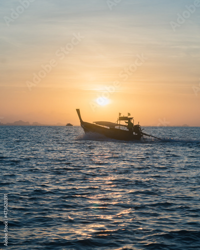 Fishing Boat at Sunset