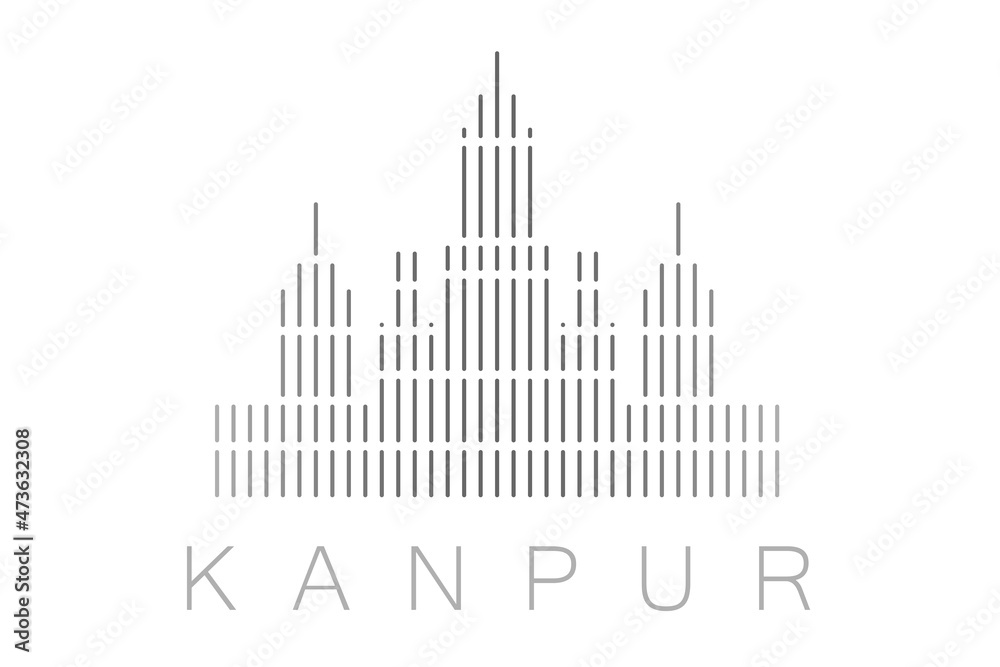 Vertical Bars Kanpur Landmark Skyline Vertical Bars Kanpur Landmark Skyline