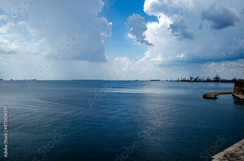 clouds over the sea