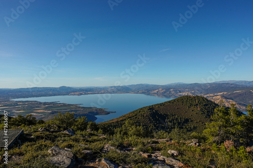 Clear Lake view from Wright Peak in Konocti County Park, California