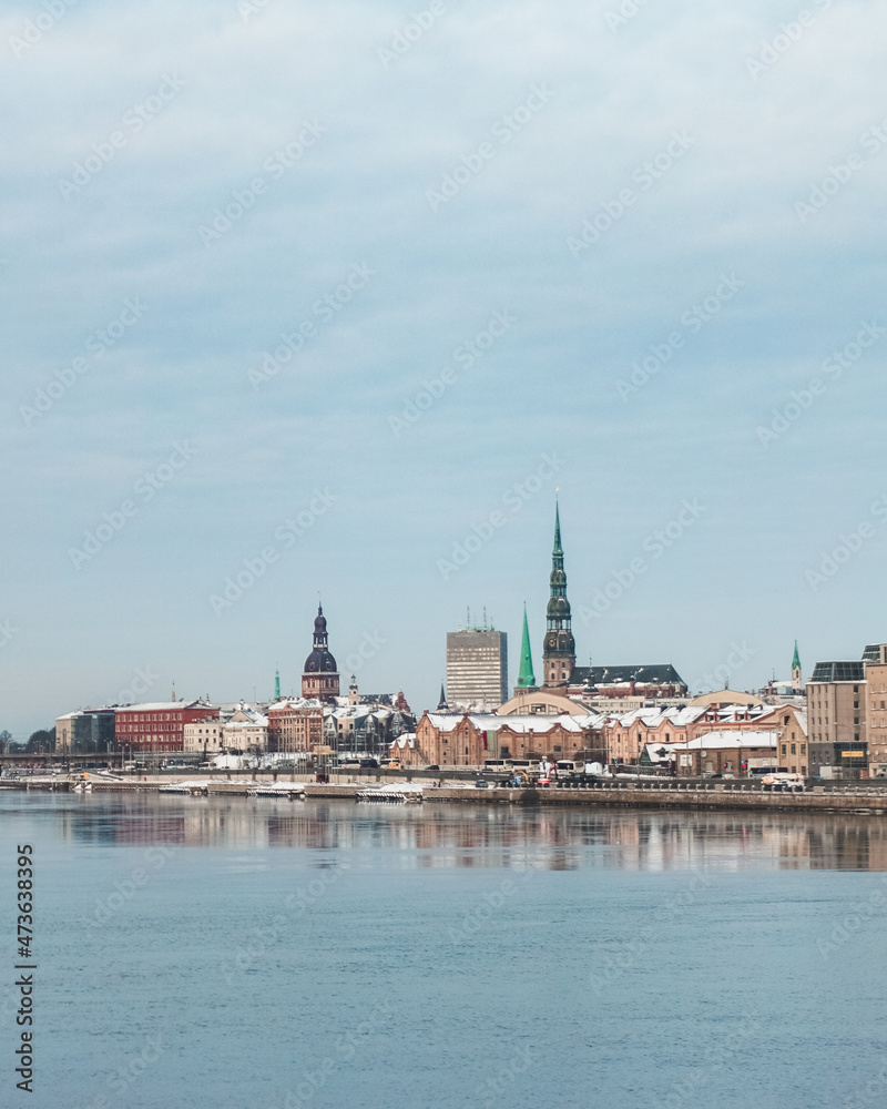 riga city first snow