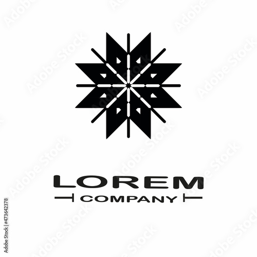Simple but elegant logo in black and white.