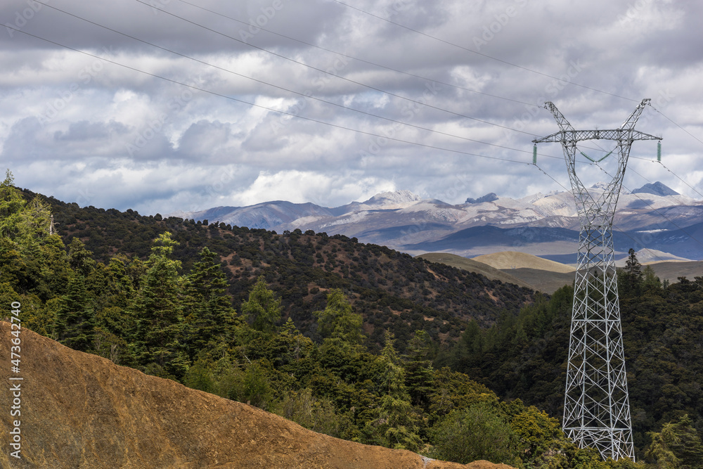 Green energy sources transmission tower Green energy sources transmission tower