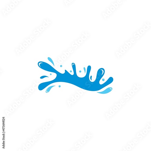 Water splash logo vector icon illustration