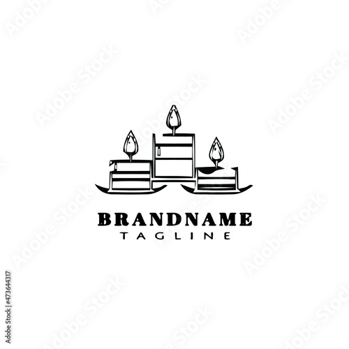 chandelier logo cartoon icon design template black isolated vector illustration