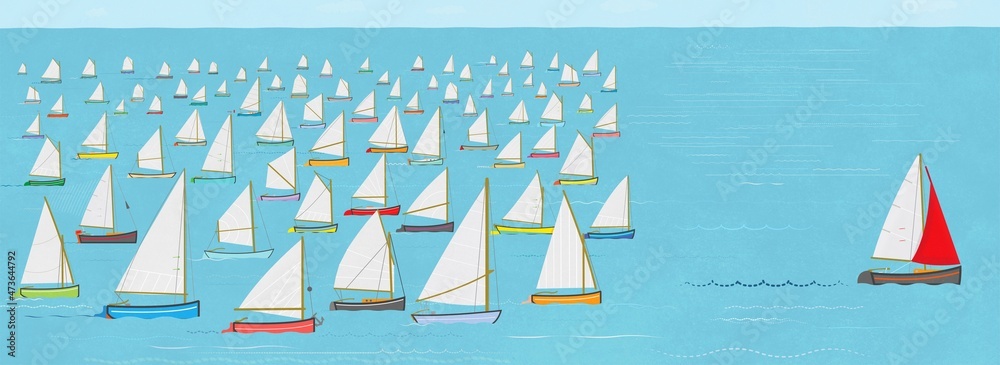 © The Laundry Room/Stocksy - Ahead of the Competition / Catboats