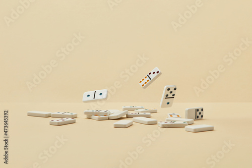 Falling dominoes photo