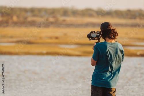 Filmmaker creating video content