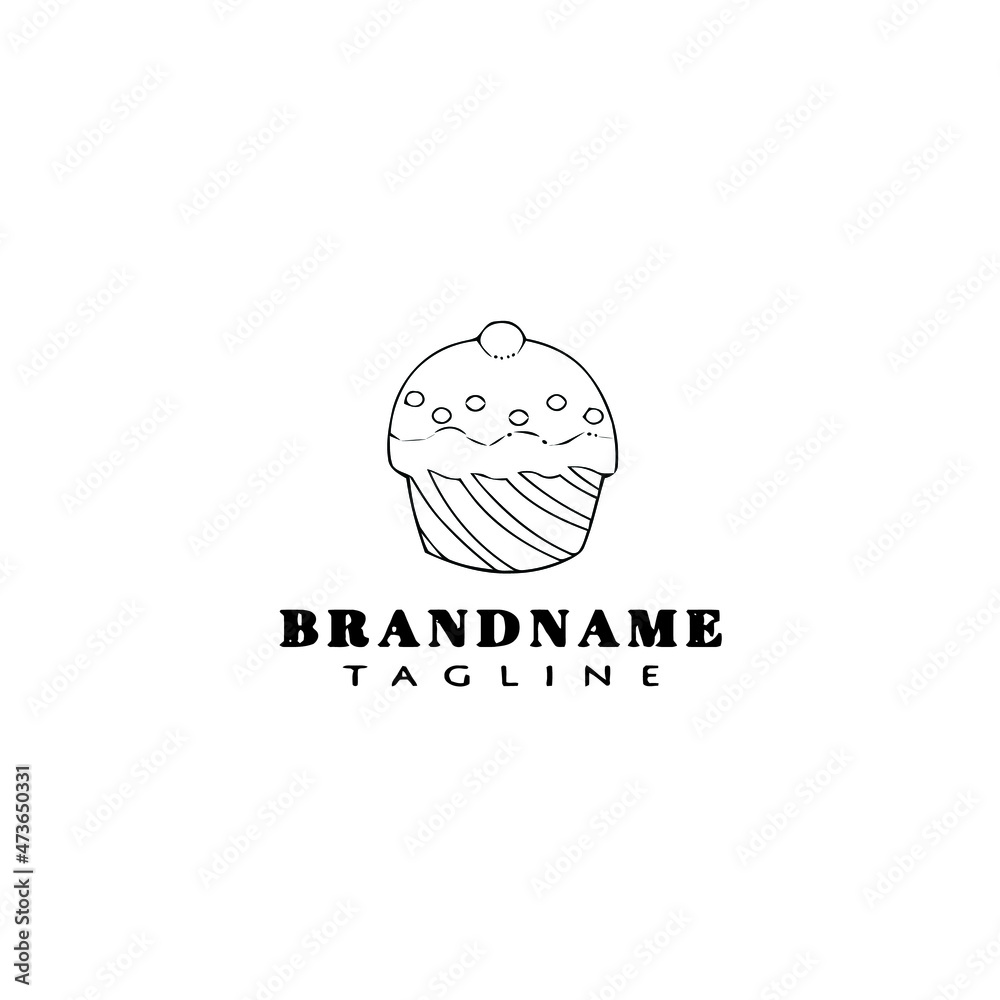 cupcake logo flat icon design template black isolated vector illustration cupcake logo flat icon design template black isolated vector illustration