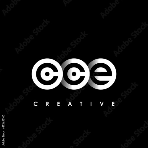 CCE Letter Initial Logo Design Template Vector Illustration