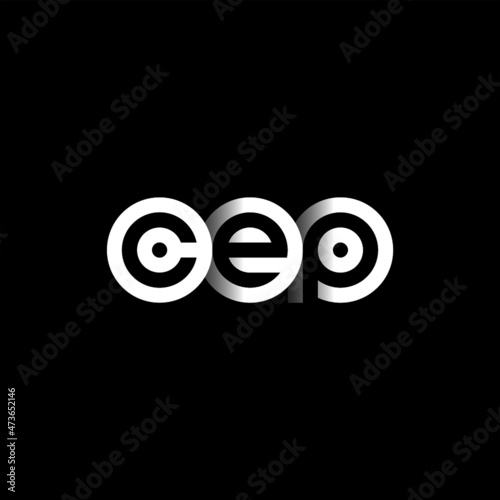 CEP Letter Initial Logo Design Template Vector Illustration