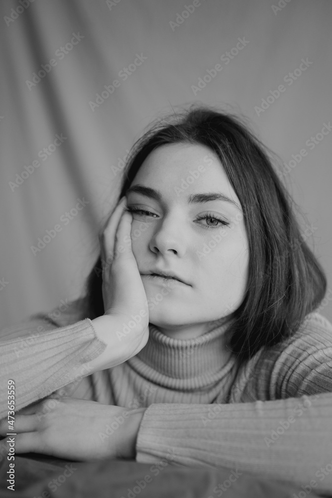 Bored Woman In Turtleneck Bored Woman In Turtleneck