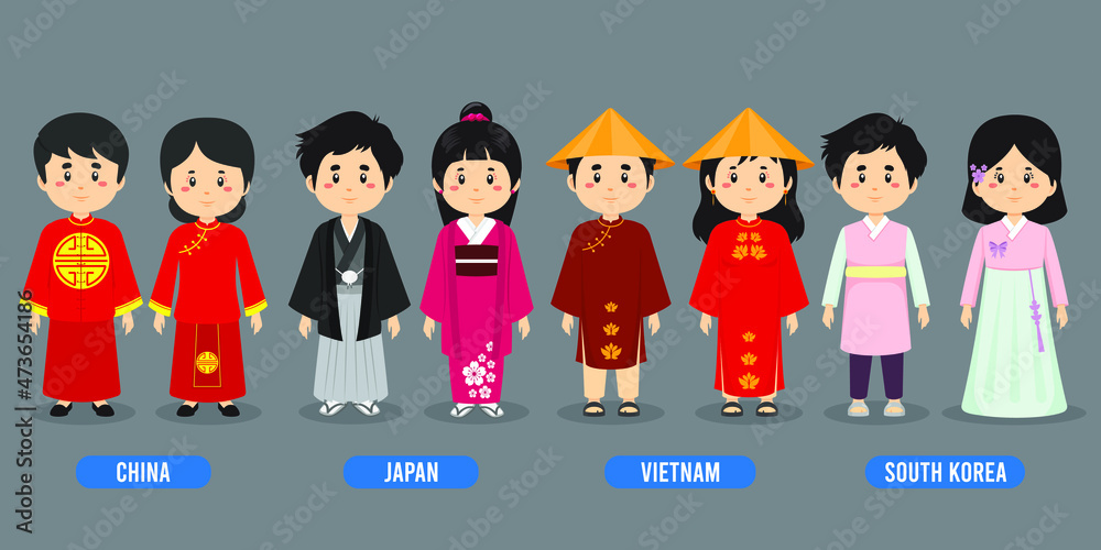 Character in Different National Costumes
