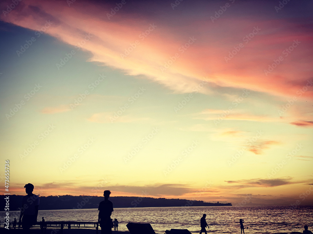 sunset beach in Bali island