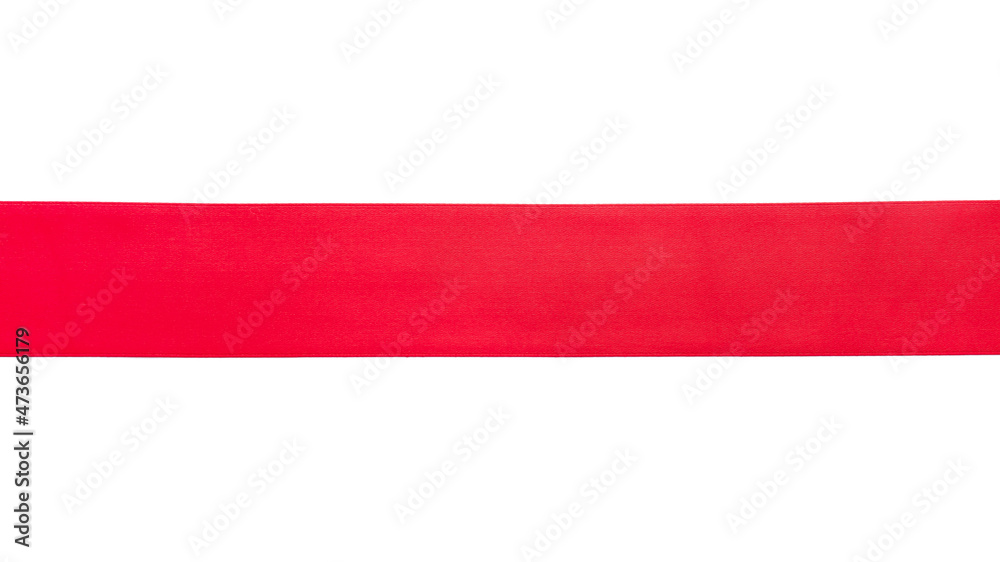 Rd ribbon on white background