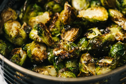 Air Fryer Brussels Sprouts Closeup