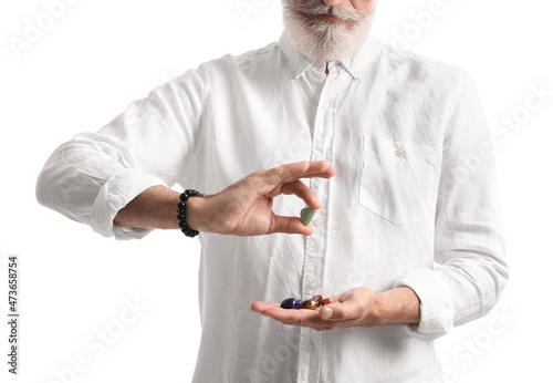 Mature man with set of chak...