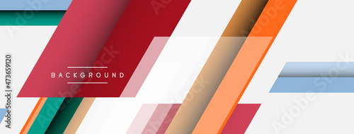 Vector background. Abstract overlapping color lines design with shadow effects. Illustration for wallpaper banner background or landing page