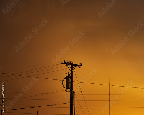 Power Line in a storm