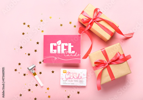 Gift card with present and ...