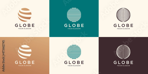 Abstract web Icons and globe vector logos