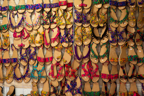 beautiful handmade sandals made by Mexicans in oaxaca