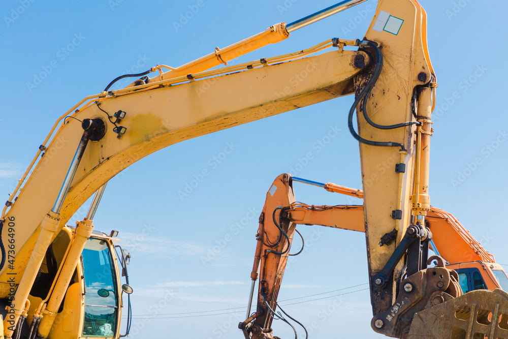 Two excavators Two excavators