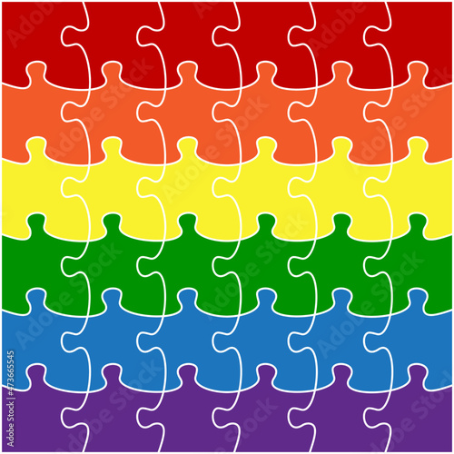 Lgbt  puzzle symbol pride  stock vector 