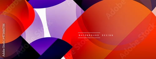 Round triangle shapes lines and circles. Geometric vector illustration for wallpaper banner background or landing page