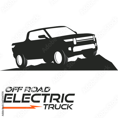 Silhouette of Electric Off-road Truck
