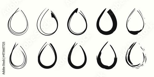 Paint clean droplet logo Template vector illustration design