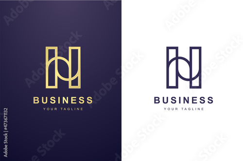 Initial Letter H Logo For Business or Media Company.